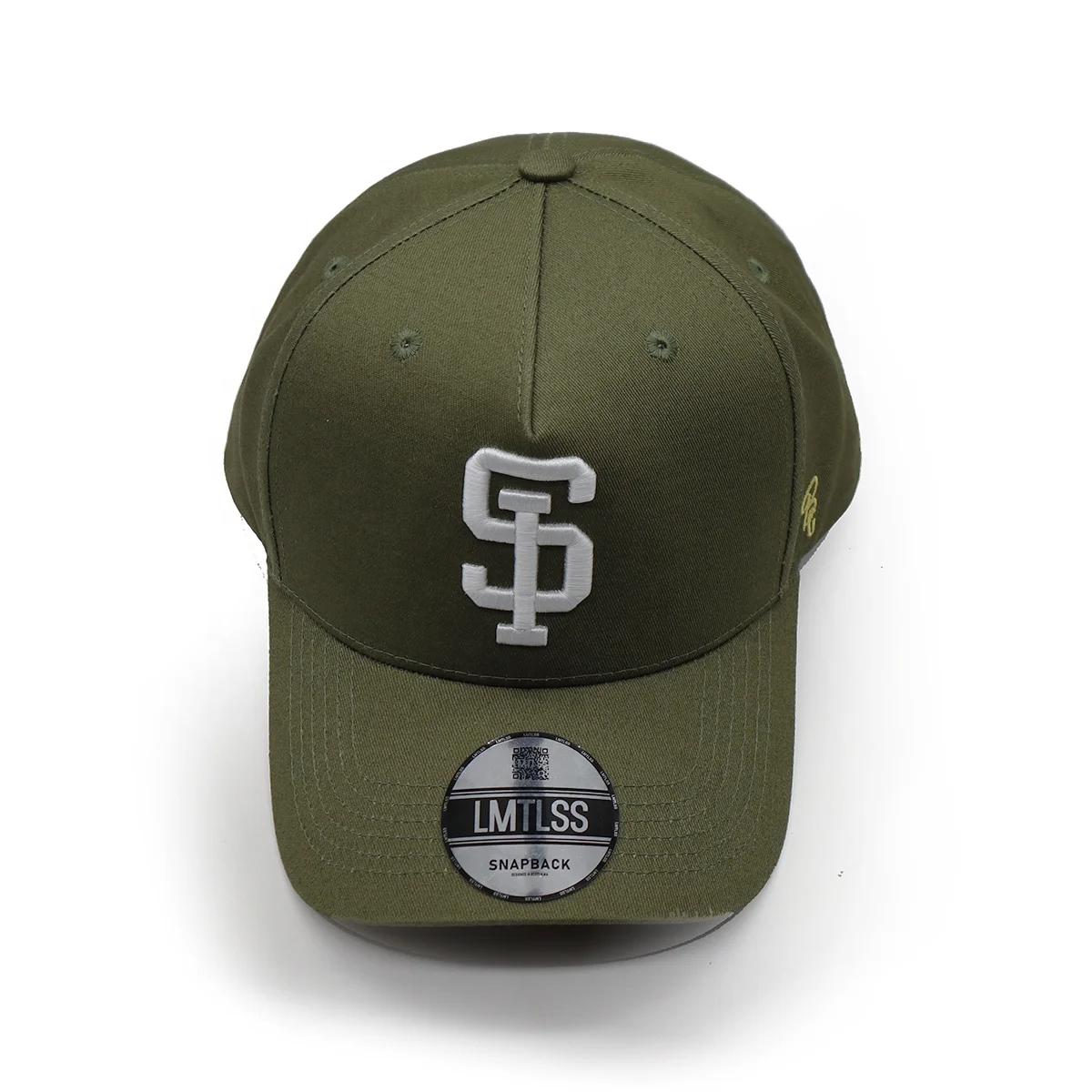 Custom 3D embroidery alphabet logo 5 panel snapback cap cotton/polyester fabric curved brim pre-curved bill hip-pop hats