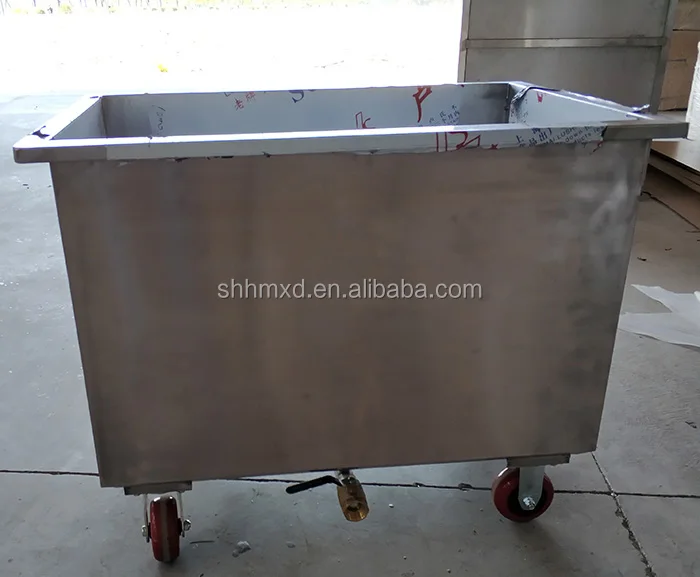 Stainless steel soaking trolley for hospital laundry