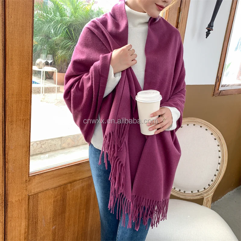 New neutral wind autumn and winter scarf 100% pure cashmere scarf winter couple fringe cashmere