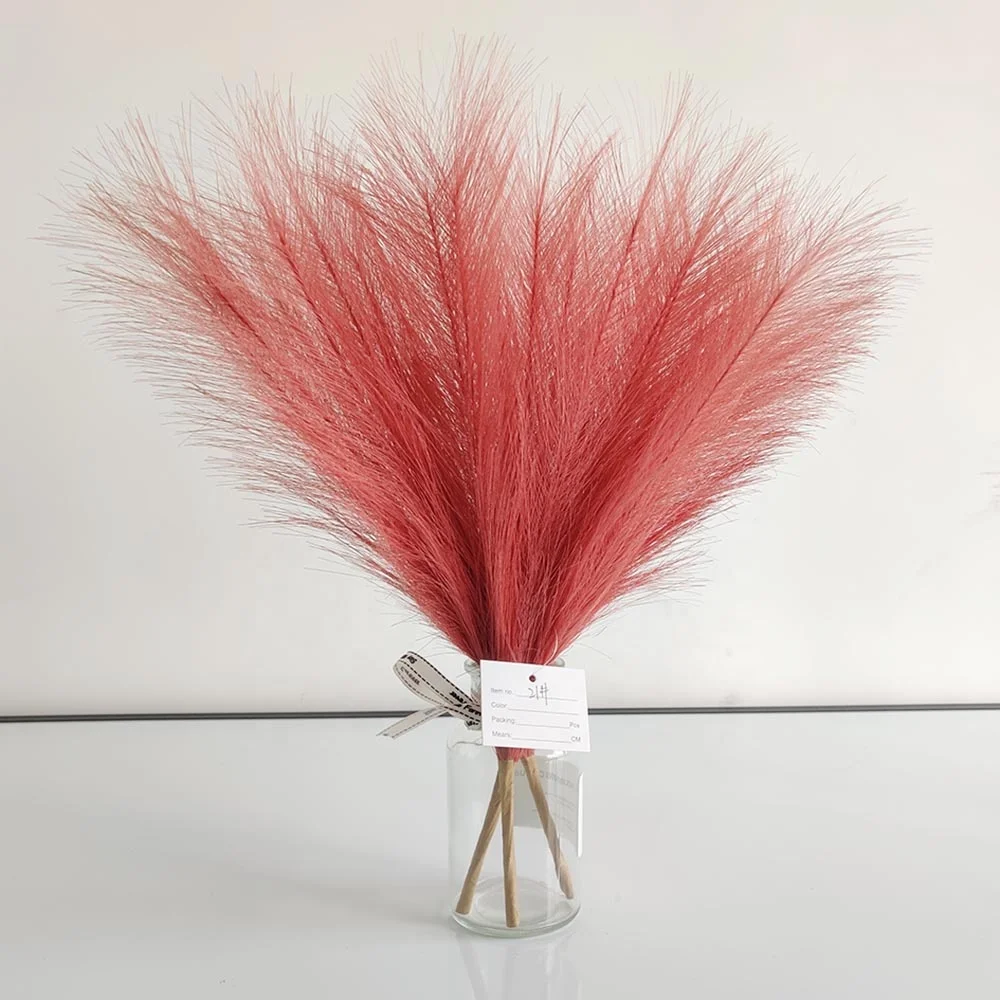 FCD1011  artificial flower decor blue pampas artificial flowers arch faux artifical pampas grass small