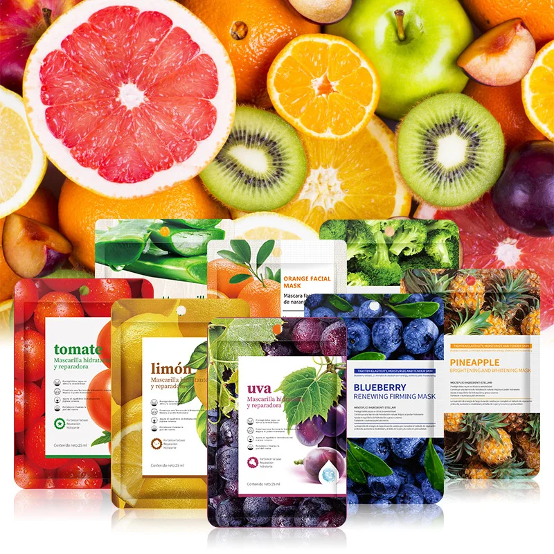 Woman acne treatment organic vegan herbal fruit facial care mask moisturizing plant mooyam fruit facial mask for all skin