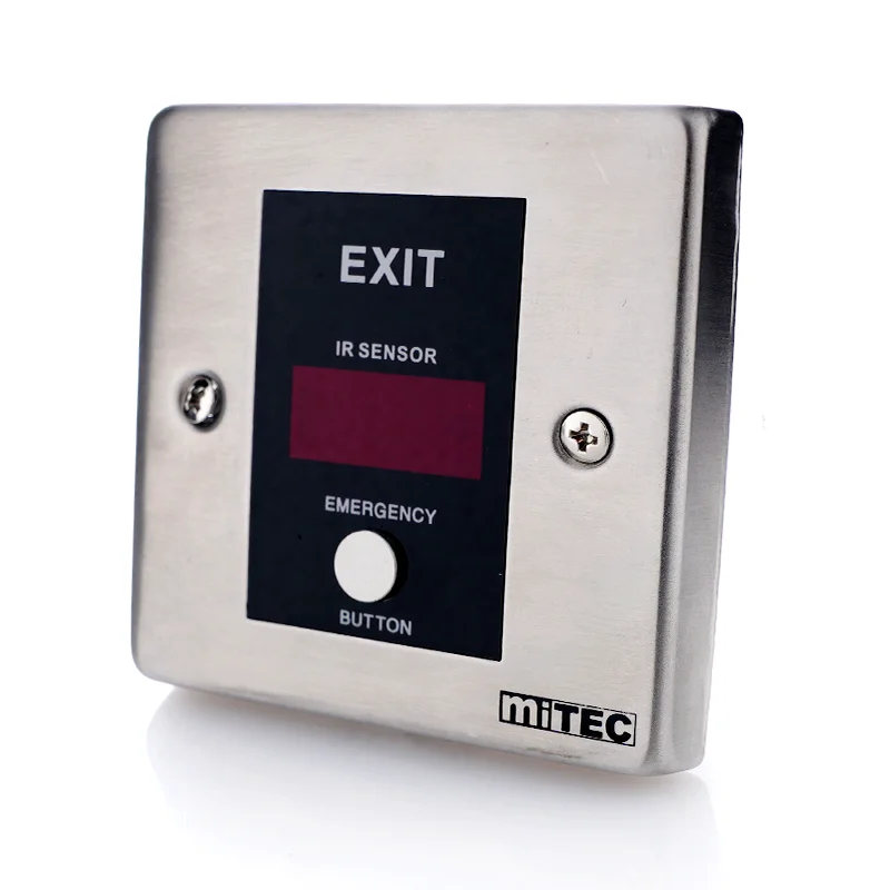 miTEC Infrared Exit Button Switch No Touch Contactless Exit Panel for Door Release Access Control System LED