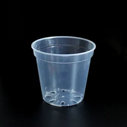 Factory Direct Garden 2.5 3 4 5 6 7 8 9 Inch Plastic High Transparent Round Orchids Plant Planter Pot