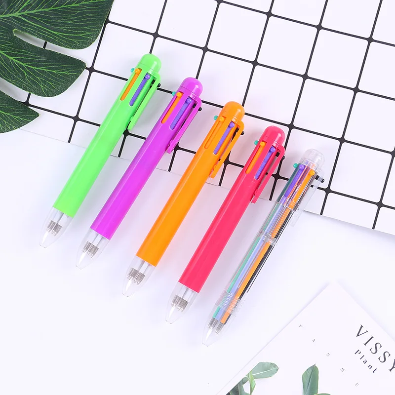 Lovely Multi-color Ball-point Pen Korean Stationery Multifunctional Press Ink Color Ball Point Pen