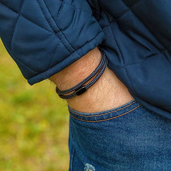 Customizable Stainless Steel Bracelet Magnetic Clasp Personalized Sailing Surf Rope Men Bracelet