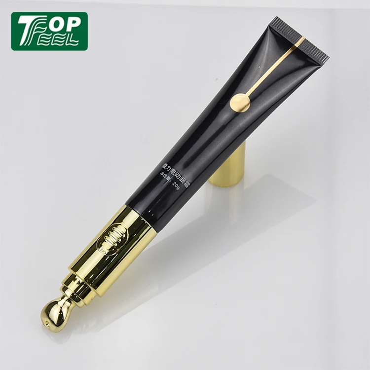 Luxury Vibration Zinc Alloy Soft Massage Eye Cream Cosmetic Tube Packaging Eye Cream Container