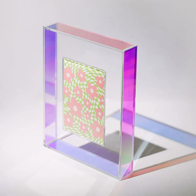 Creative Photo Picture Frame Frames Display Transparent Standing Type Square Acrylic Photo Frame