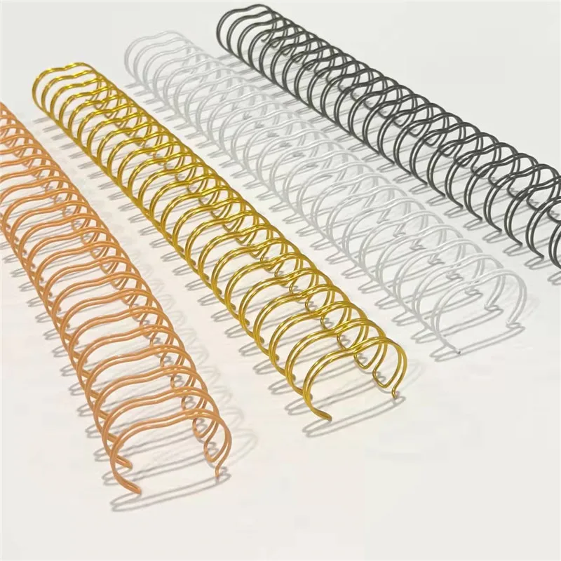 wireo rose gold 5/8 inch 15.9 mm wire o binding machine double wire, double loop binding wire 2 1 a4
