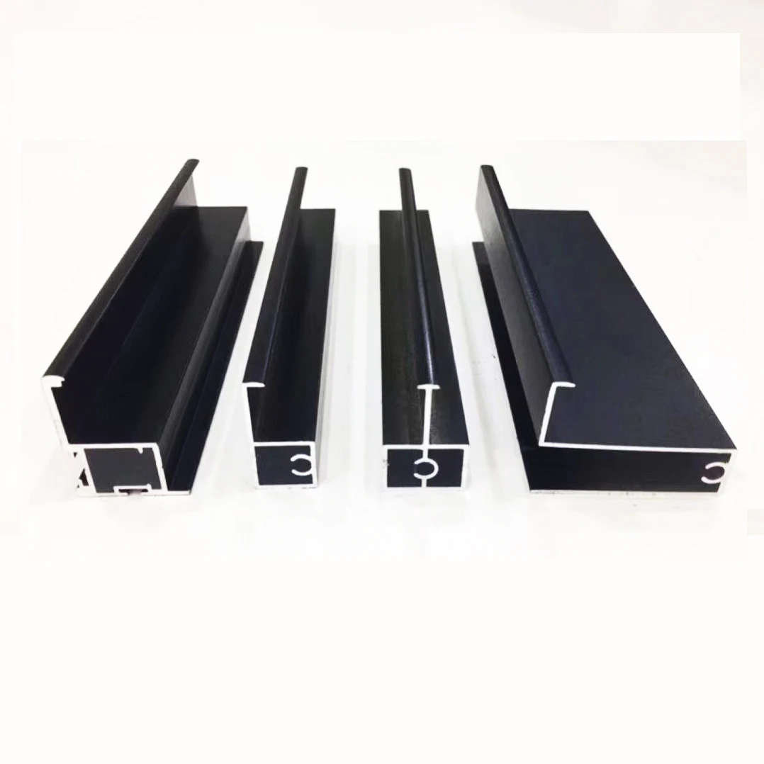 LENWA ALUMINIUM in Stock Alloy Furniture Plastic Aluminum Bedroom Wardrobe Door Frame Half Hidden Style for 15cm Door Board