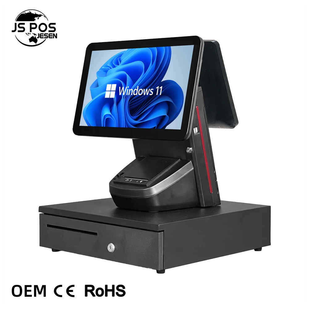 15 Inch Windows Pos Machine White 15.6 Inch Capacitive Screen 32G/64G/128G/256G SSD 6kg DDR3 2G/4G/8G 1920*1080 CN;LIA