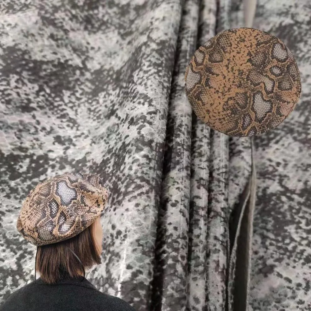 
Ткань для шляпы с животным принтом змеиная кожа ткань с цифровым принтом для одежды 