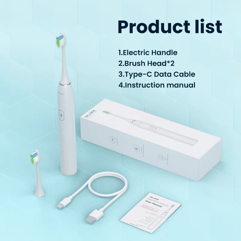 Factory OEM ODM Electric Toothbrush Travel Rechargeable Soft Brush Automatic Ultrasonic Electric Toothbrush PLUZZ  R101