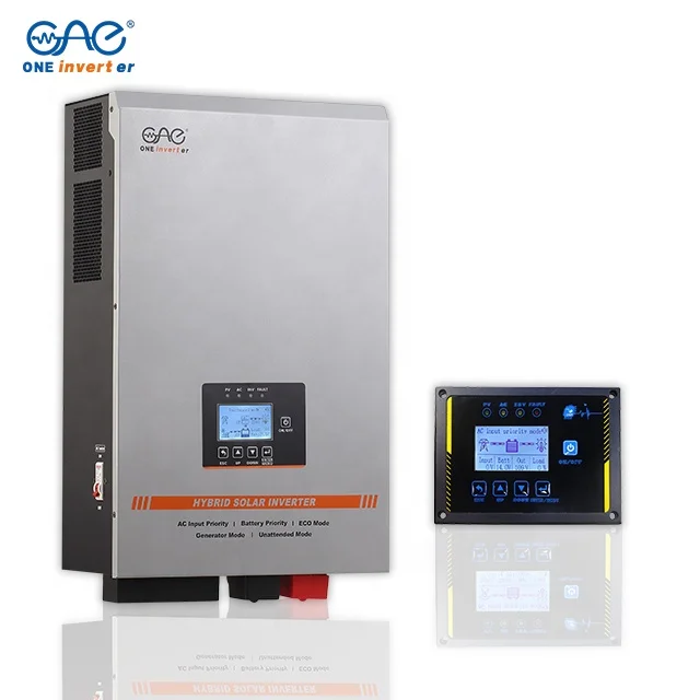 12v 24v 36v 48v 96v Voltage DC 5kw 5kva 5000W Pure Sine Wave Hybrid Off Grid Ups Inverter Solar Home System