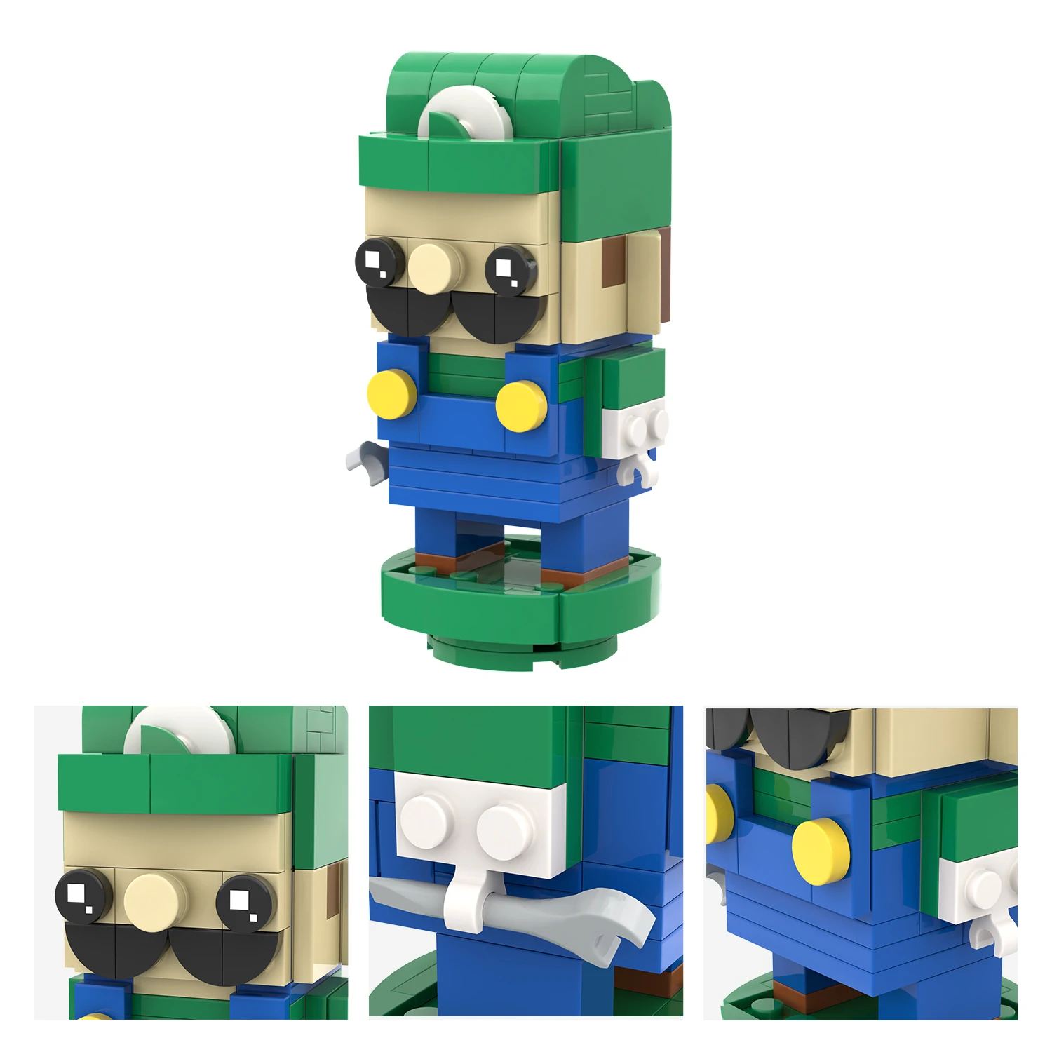 MOC7043 MOC7044 Марио Луиджи Nano кирпичи игровой персонаж Бро мультфильм экшн-модель развивающие строительные блоки детские игрушки