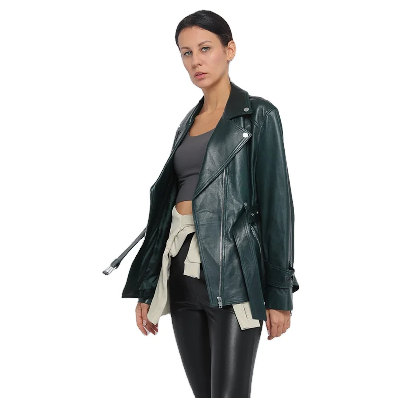 Женские сапоги средней длины vagetable кожа ягненка короткая куртка Зимние Повседневные платья с поясом и тонкие в боковой шов