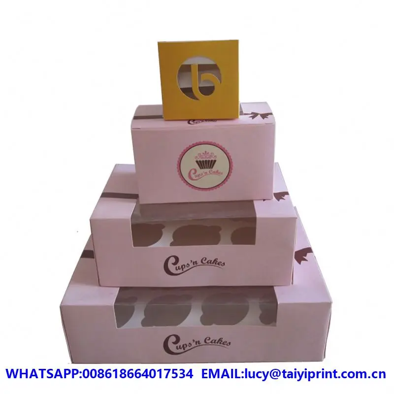 
Professional custom printing boxes cupcake 