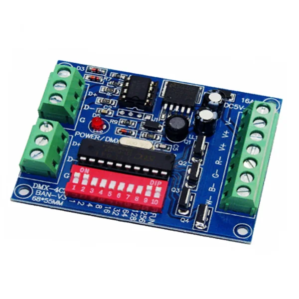 3/4/6/8/9/12/18 channel 5A/ch dmx decoder Constant voltage  DMX driver constant voltage 4 channel dmx512 led driver