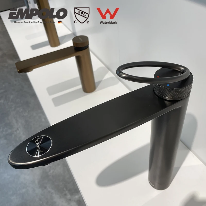 Empolo water saving gun metal copper bathroom kaiping faucet hotel wc faucets, mixers & taps Hot and cold water tap mixers