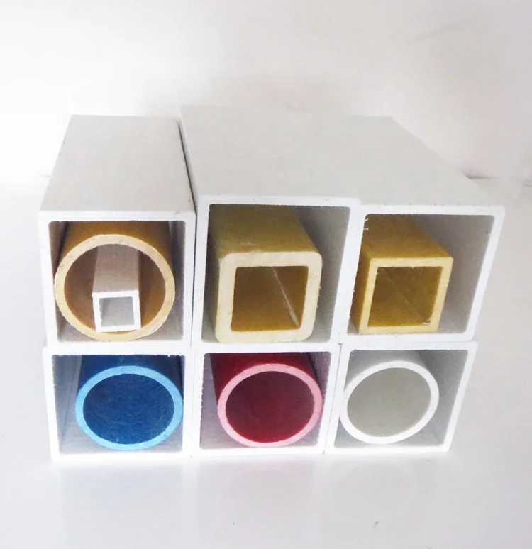 Армированная стекловолокном пластиковая прямоугольная трубка Стекловолоконная круглая трубка