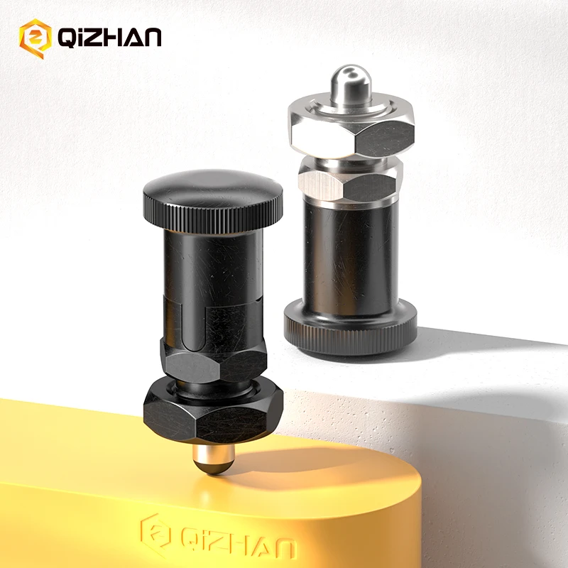 Professional Manufacturer Carbon Steel  M12 M16 Retractable Spring Loaded Indexing Plungers Pin Spring Loaded Plunger