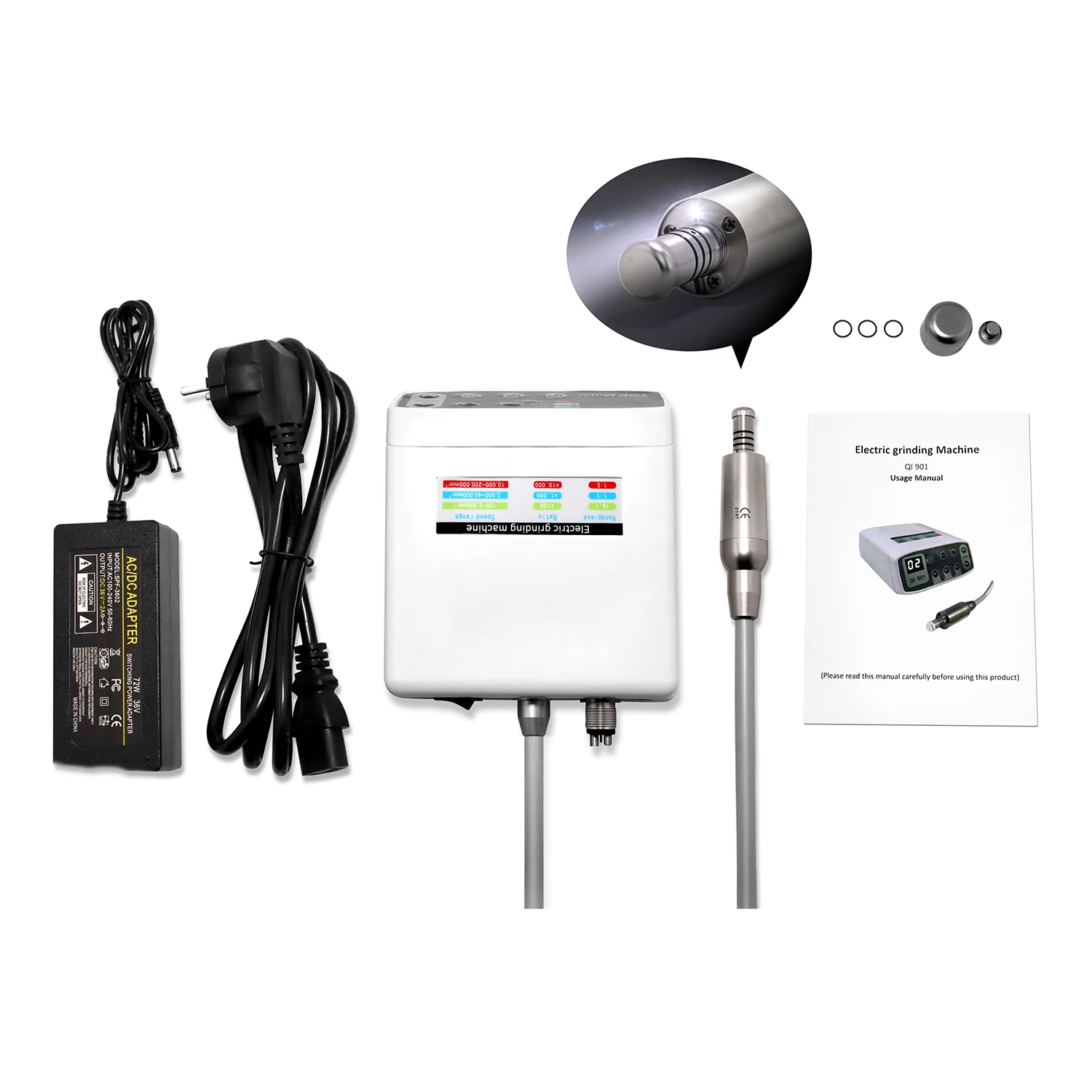 Led Dental Electric Motor Brushless Micromotor Work With Increasing/Slow Speed Handpiece Portable Dental Electric