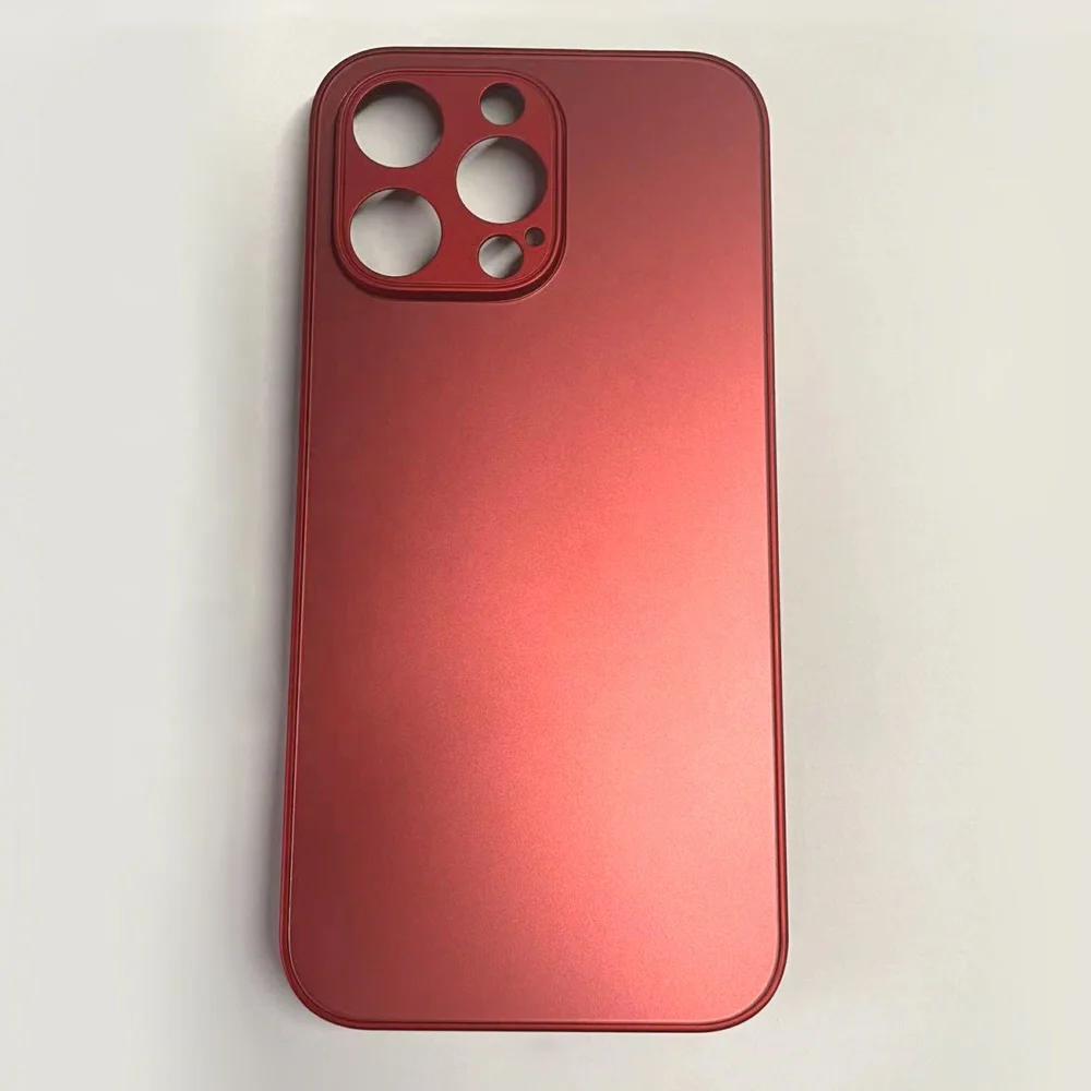 AG Frosted Glass Phone Case With Dustproof Speaker Design For iPhone 13 pro max Matte AG Glass Mobile Phone Case