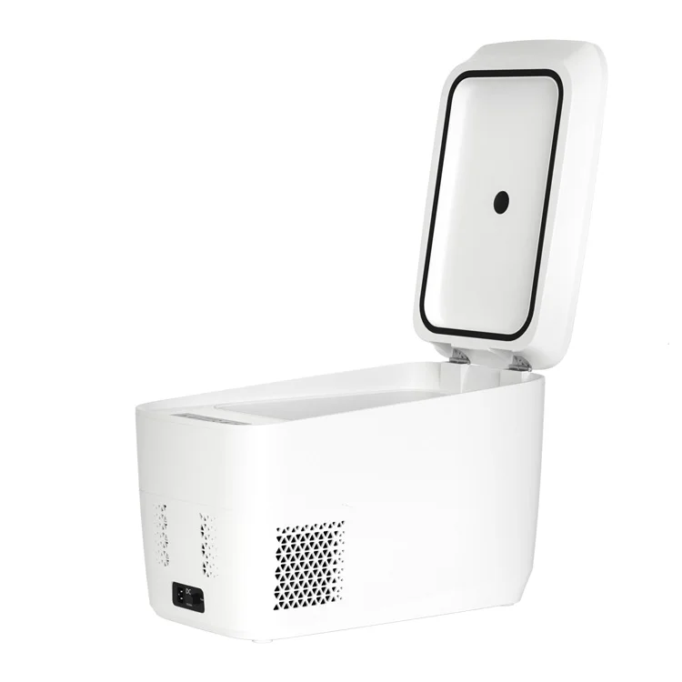 12L DC 12V/24V Portable Car Refrigerator No Compressor Mini Auto Fridge Truck Home Freezer Travel Dual-core Cooler Box