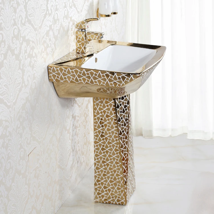 Goldenwaschbecken стоячие цветные раковины для ванной керамические