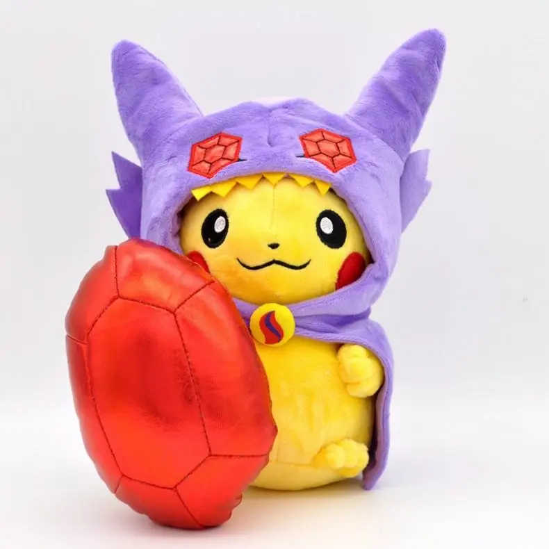 Оптовая продажа высококачественный плюшевый плащ Poke mon Pikachu Cos Snorlax плюшевая игрушка кукла для детей подарок