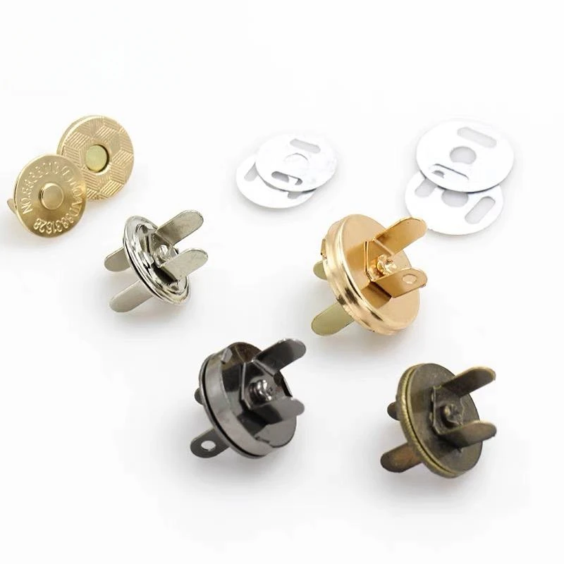 Wholesale Custom Size Metal Brass Snap Magnetic Magnet Button For Bag Handbag Purse