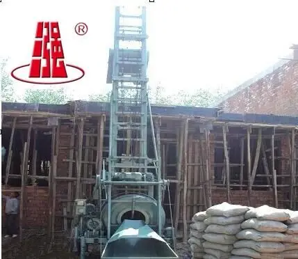 SANQ новый дизайн, хорошее качество, бетономешалка JZC350DL с дизельным двигателем и маленьким ковшом с маленьким ковшом через подъемник