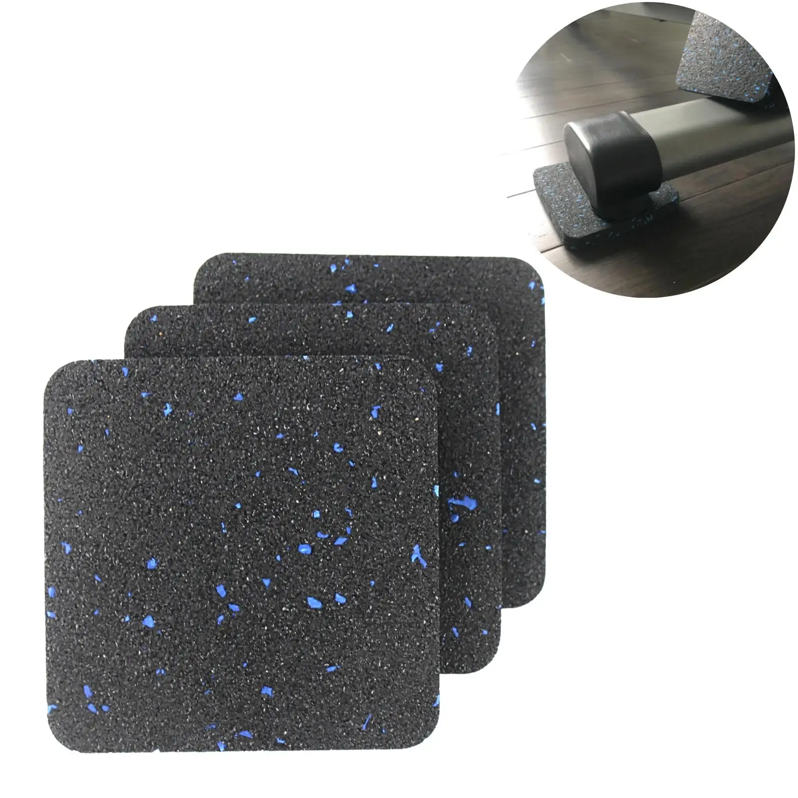 High Density Treadmill Rubber Mats, Exercise Equipment & Refrigerator/Washing Machine Mats for Floor Protection