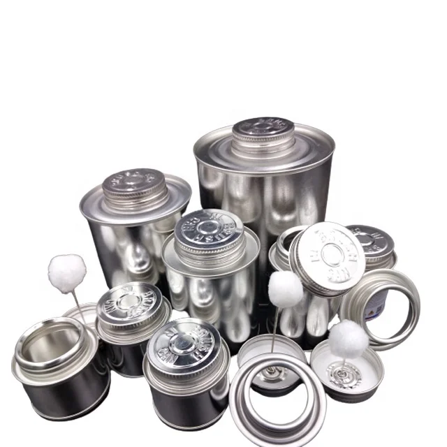Factory Price Empty PVC Glue Tin Can With Brush