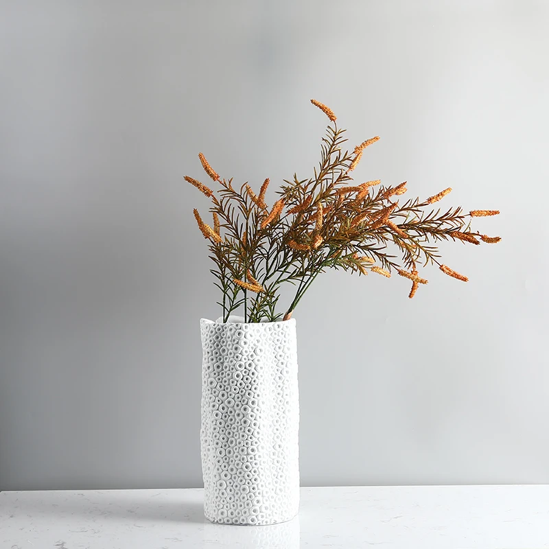 
Northern Europe Light Luxury Simplicity Bedroom Living Room Table Indoor Resin Honeycomb Decoration Vase 