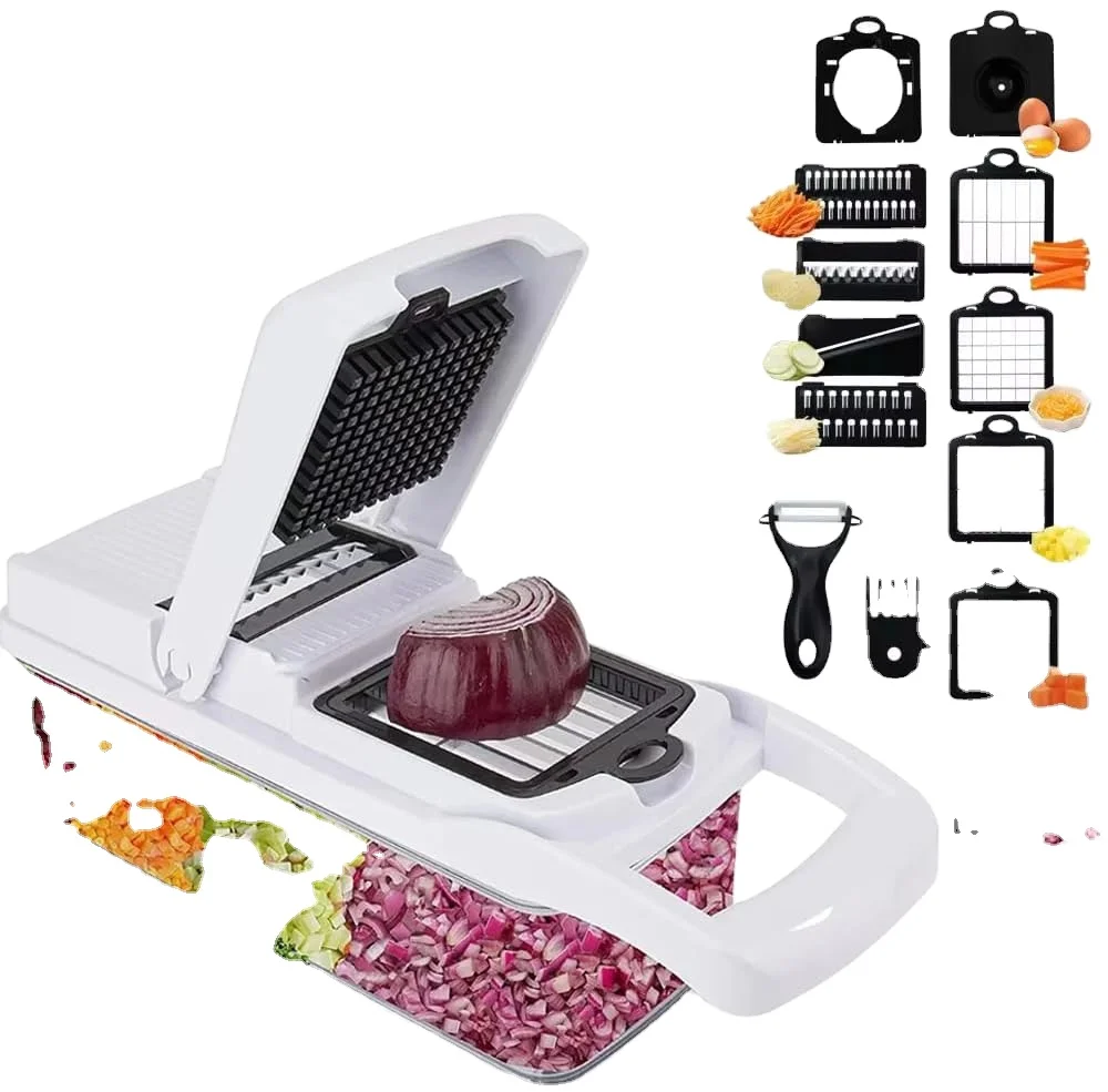 Vegetable Chopper Vegetable Cutter Spiralizer Vegetable Slicer Food Onion Veggie Chopper Dicer Potato Fry Cutter for sale