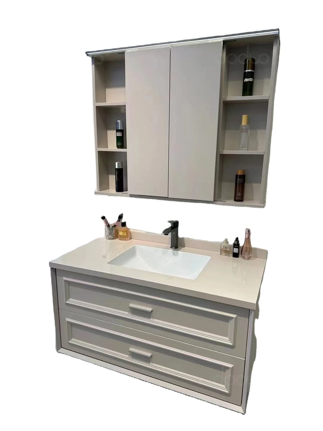 Smart PVC Bathroom Cabinet Modern Luxury Bathroom Furniture PVC Vanity