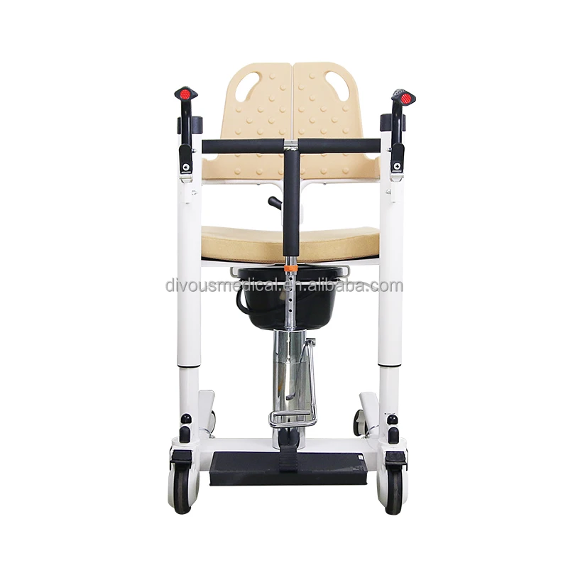 Hot Sale Hydraulic Patient Transfer Lift Commode Wheelchair With Toilet Transfer Bath Chair For Elderly