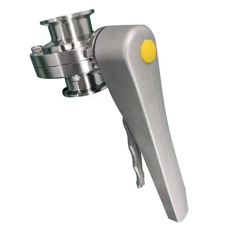 Hot Sanitary Manual Butterfly Valve TC End With Stainless Steel trigger Handle EPDM Gaskets  SIG19 Series