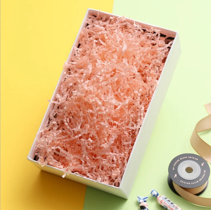 Gift Box Filled with Shredded Paper Towel Raffia Woven Packaging Ropes for Stylish and Eco-Friendly Presentations