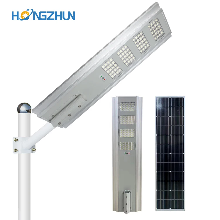 High Lumen IP65 Waterproof Outdoor Aluminum Integrated Solar LED Street Lights 50W-300W Range for Gardens DC Power Supply