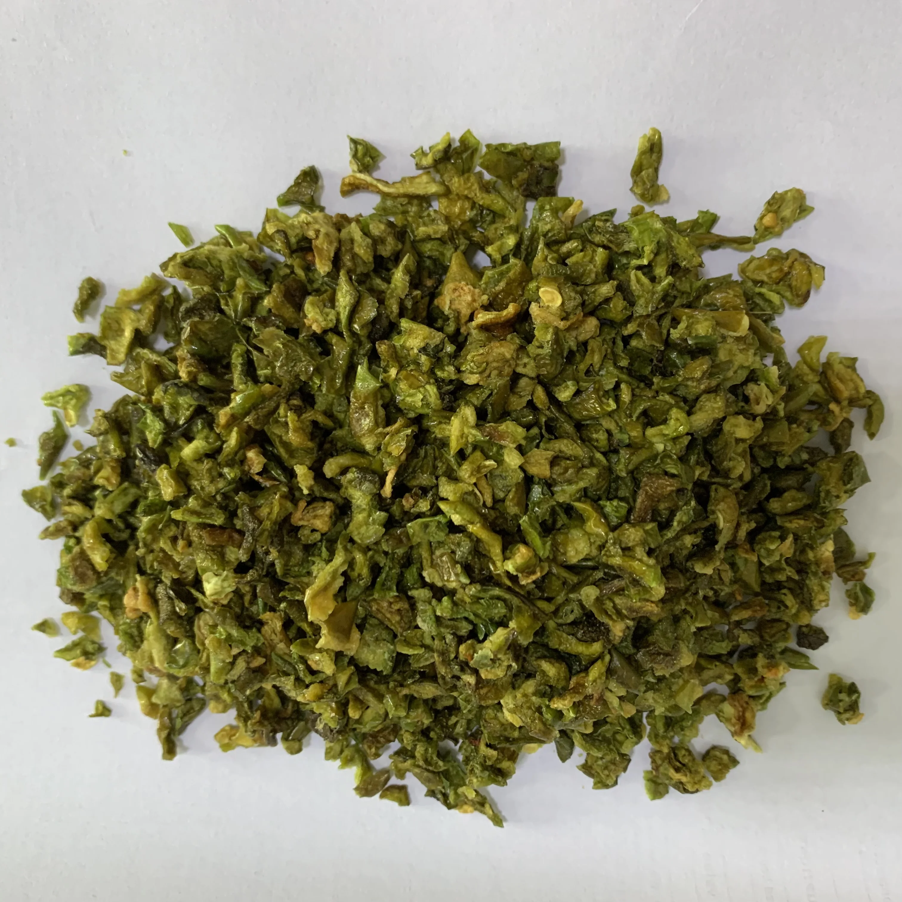 Дегидратированный зеленый перец 3x3/6x6/9x9 мм