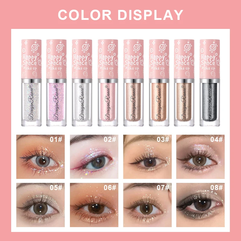 Liquid Glitter Eyeliner Eyeshadow Shiny Metallic Eyeliner Pen Diamond Shimmer Waterproof Eye Beauty Party Women Makeup Wholesale