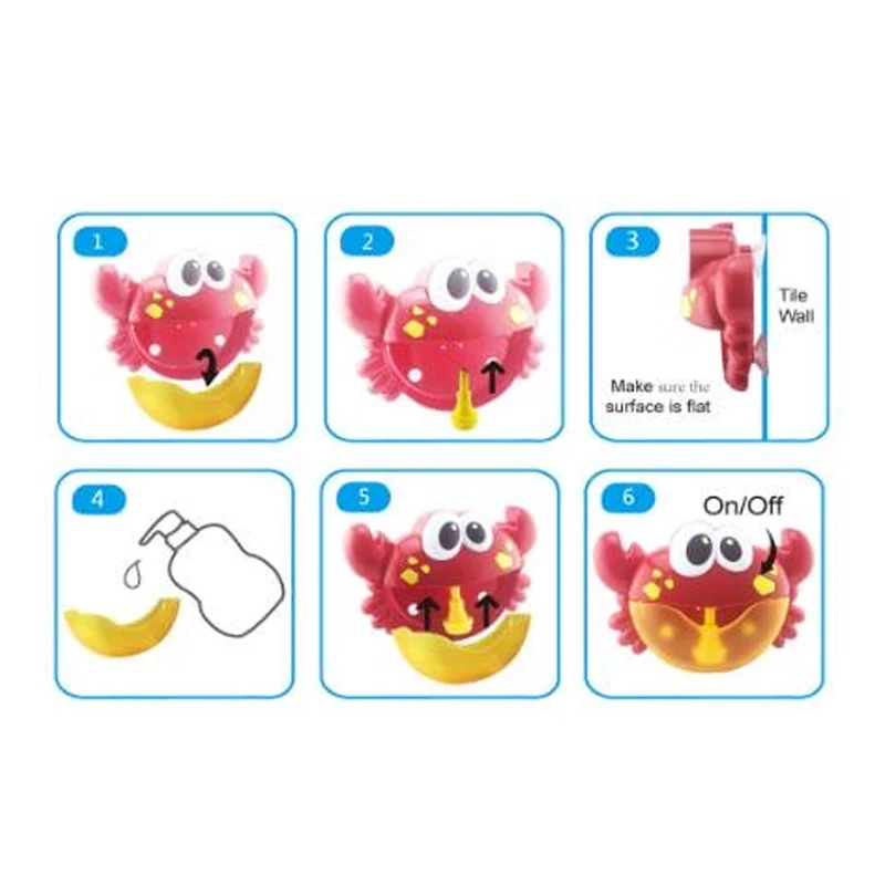 Zhiqu Toys Hand Crank Electric Bath Soap Game Cartoon Frog Bath Time Bubble Blower Fun Water Play for All Ages