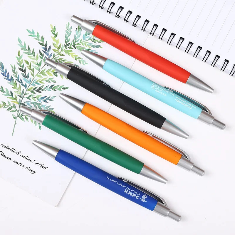Good soft rubber finished hot sell Plastic Pen Stationery for Promotional Items