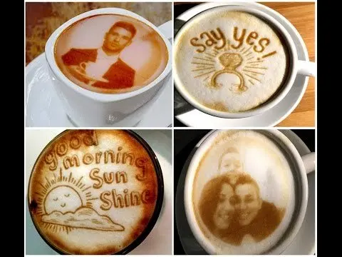 
2021 new coffee printer 3d printing cappuccino latte can print any photo selfie art for cafe restaurant 