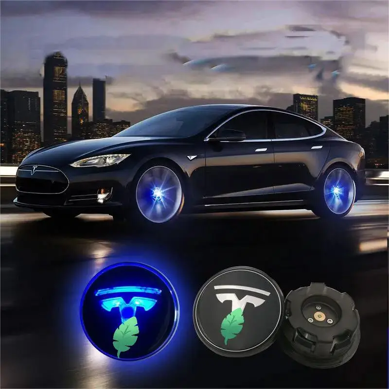 luminous wheel energy-saving  plate color  Car hub lights  hub  logo lights for Tesla model 3/Y
