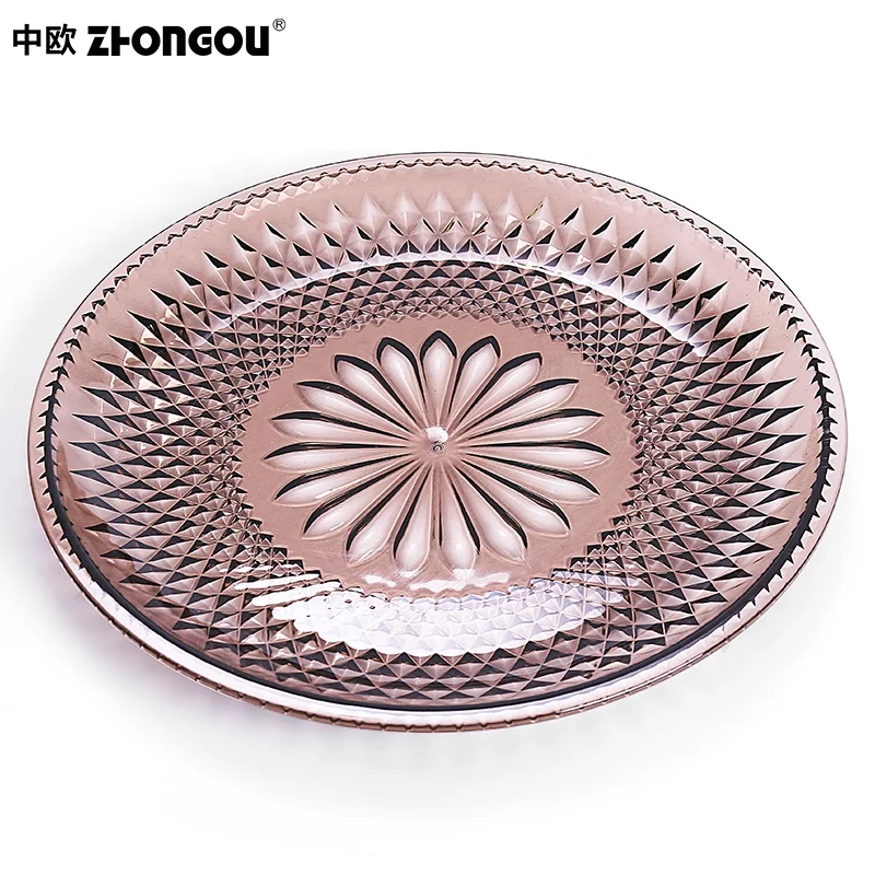 Customized food grade durable reusable plastic plates