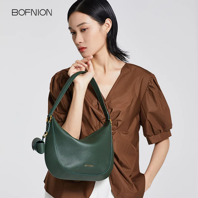 Designer high-end genuine leather women bag new geometric design niche underarm bag wholesale custom
