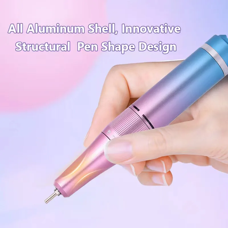 Professional Nail Polishing Machine Tool Nail Drill Machine Plastic Wireless Portable Electric Acrylic E File Strong 40000RPM