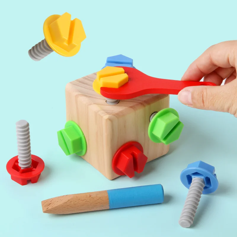 Wooden Toys Montessori Teaching Aids Hand Eye Coordination Training Grip Exercises Children Educational Toys